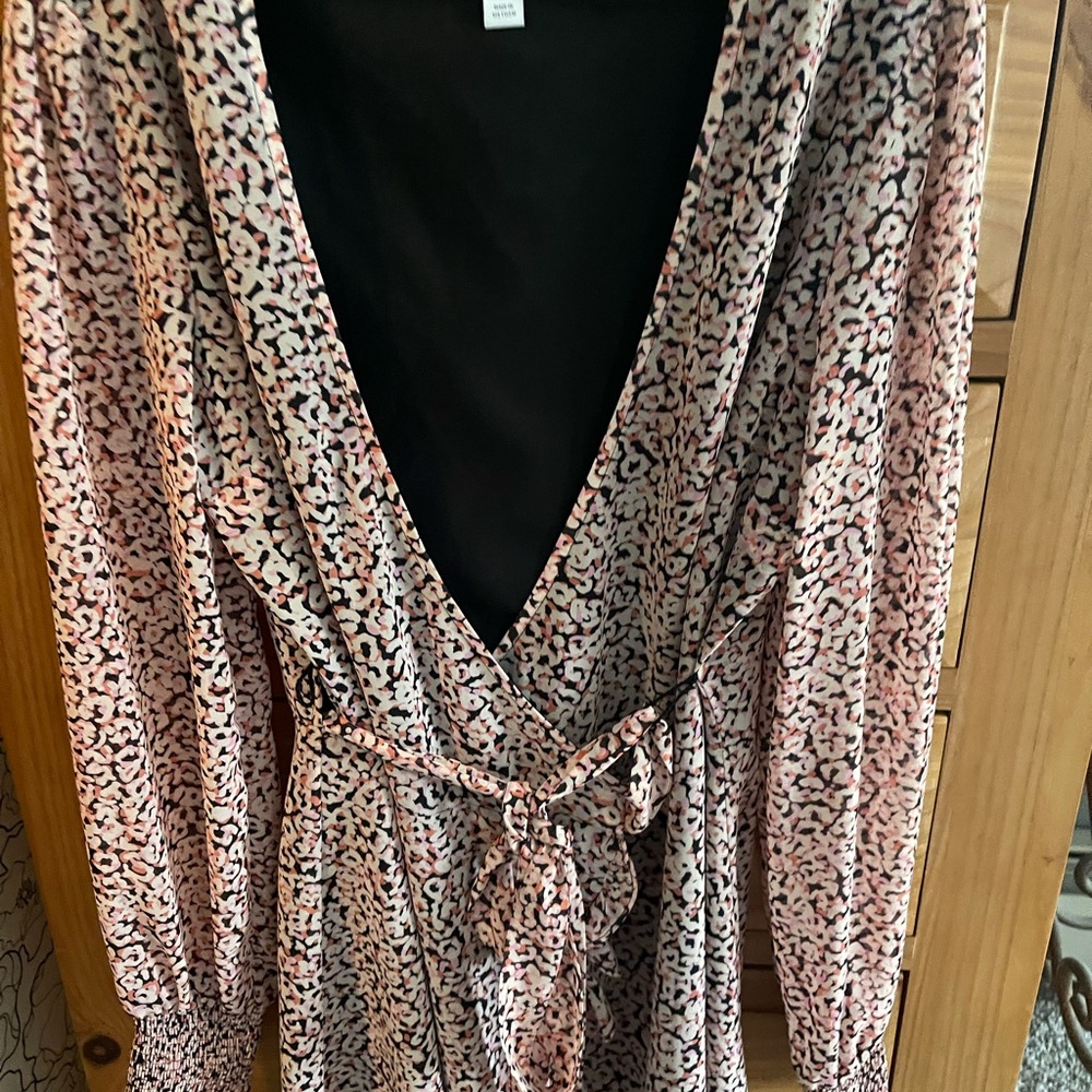 Leopard Print Wrap Dress